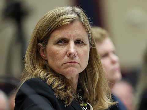 Liz Magill, President of University of Pennsylvania, testifies before the House Education and Workforce Committee at the Rayburn House Office Building.