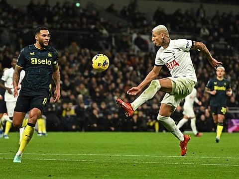 Tottenham Hotspur's Richarlison in action during a Premier League match against Newcastle United in London on Sunday.