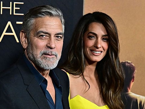 George Clooney and his wife Lebanese-British barrister Amal Clooney.