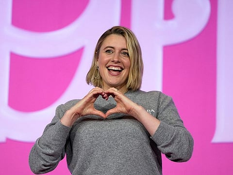 Director Greta Gerwig in Seoul, South Korea, to promote her movie 'Barbie' in July 2023