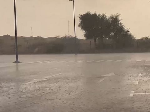 Rain in Umm Al Quwain. Earlier today, the National Center of Meteorology (NCM) issued a yellow weather alert after rainy clouds were monitored over the Arabian Gulf along the coast of the UAE.