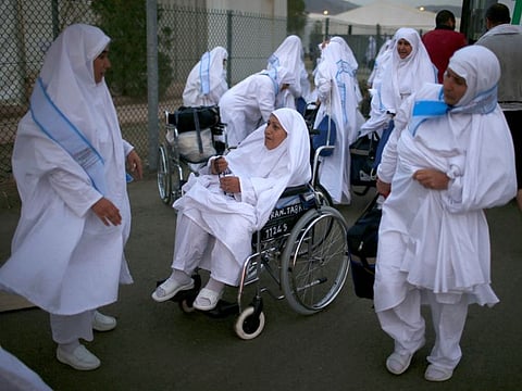 Iranian pilgrims arrive for the annual Hajj pilgrimage in Mecca on August 30, 2023. Since 2016, Iranian pilgrims have only been able to complete the Hajj pilgrimage.