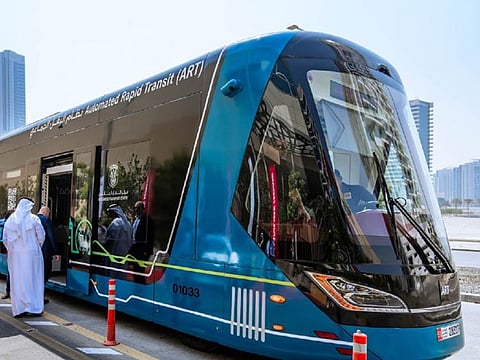 An Automated Rapid Transit (ART) unit in Abu Dhabi.