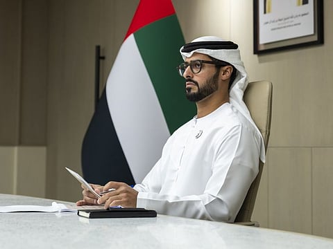 Sheikh Zayed bin Hamdan bin Zayed Al Nahyan, Chairman of the UAE Media Council, chairs the NMC board directors' meeting in Abu Dhabi on Monday