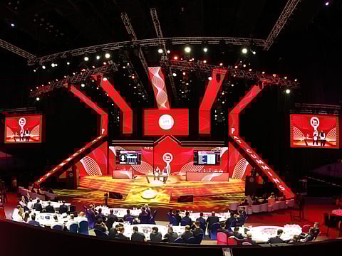 The IPL auction for the 2024 season under way at the Coca Cola Arena in Dubai on Tuesday.