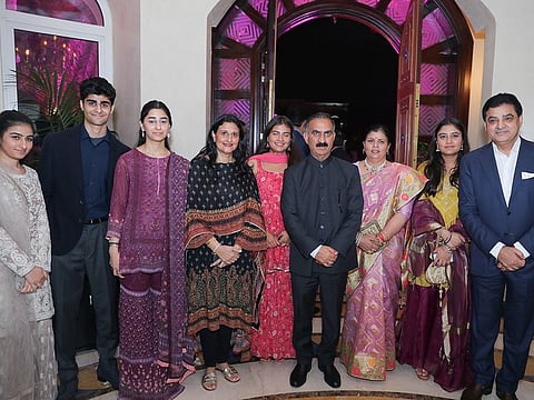 Deepna and Ajay Sethi host a dinner in honour of the Chief Minister of the Indian state of Himachal Pradesh, Sukhvinder Singh Sukhu at their Emirates Hills residence on December 15