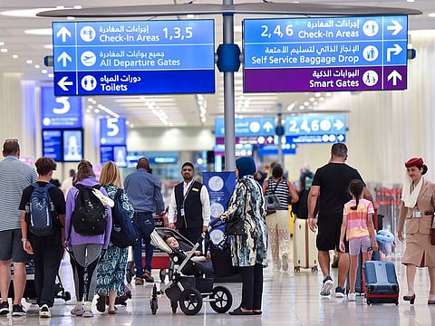 Passengers at Terminal 3, Dubai International Airport, Dubai