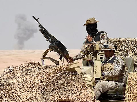 File photo: Special forces look on during military exercises in Hafar Al Batin, Saudi Arabia.