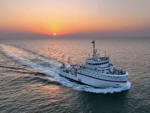 The marine research vessel 'Jaywun'.