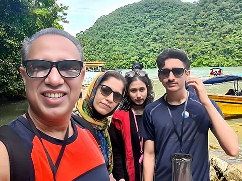 Dubai-based businessman Syed Asif Zaman with his family members