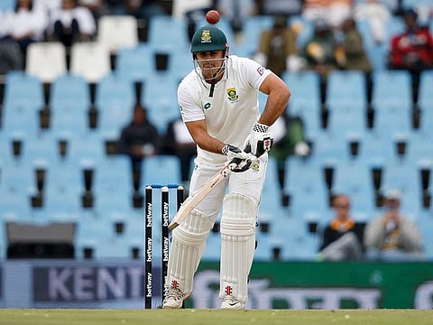 File photo: South Africa's David Bedingham watches the ball after playing a shot during the second day of the first Test match against India at SuperSport Park in Centurion on December 27, 2023.