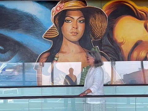 Zeenat Aman at Mumbai Airport.