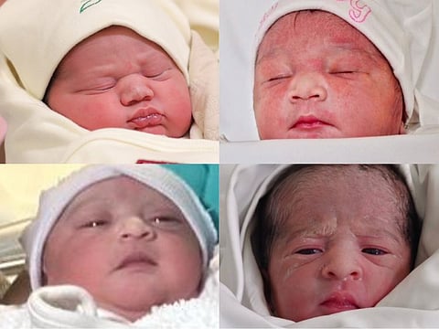 These babies were among those born in the first hour of New Year’s Day in UAE