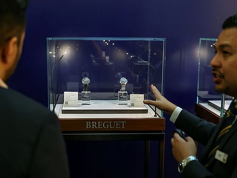 The pop-up stand offers a glimpse into the evolution of the Type XX watches across four generations, from their inception in the 1950s to the latest models