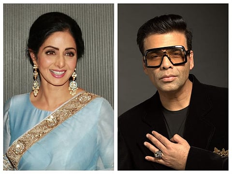 Karan Johar and Sridevi