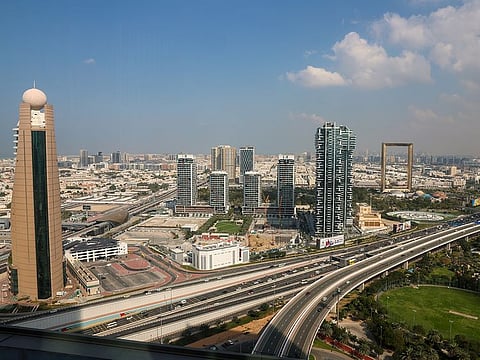 File photo of the Dubai skyline. While the NCM predicted a chance of light rain over the islands and some western areas on Monday, no rain was reported in the country till evening.