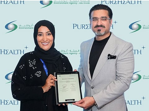 Dr Shaikha Salem Al Dhaheri and Farhan Malik during the MoU signing ceremony in Abu Dhabi.