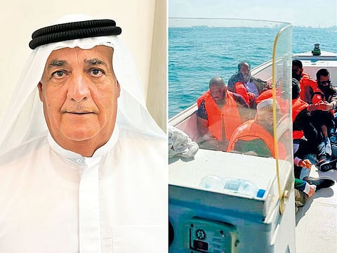 Issa Muhammad Al Falasi was out at sea on a routine fishing trip when the incident happened on January 11