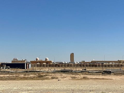 This picture taken on July 8, 2021 shows a view of the Ain Al Assad air base hosting US forces in Iraq in the western Anbar province. Iran-backed militants launched ballistic missiles at the base hosting US forces in western Iraq, causing one Iraqi and possible American casualties, the US Central Command said on January 20, 2024.