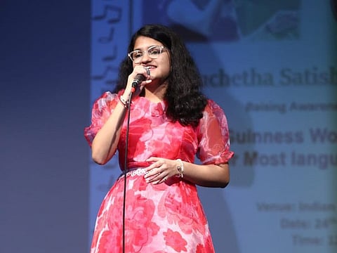 Satish said she could have sung in 150 languages but kept it at 140 as a tribute to the 140 heads of states invited to COP28 in Dubai