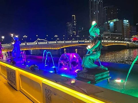 A view of Pasig River as seen from the redesigned esplanade behind the Manila Central Post Office, the main postal office of Manila.