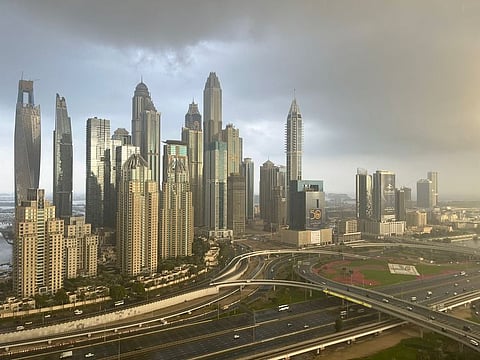 Rain in Dubai.