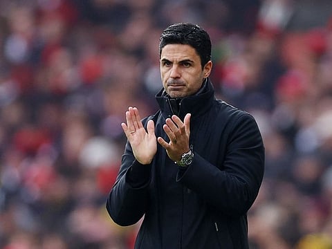 Arsenal manager Mikel Arteta during a Premier League match against Crystal Palace at the Emirates Stadium, London, on January 20.