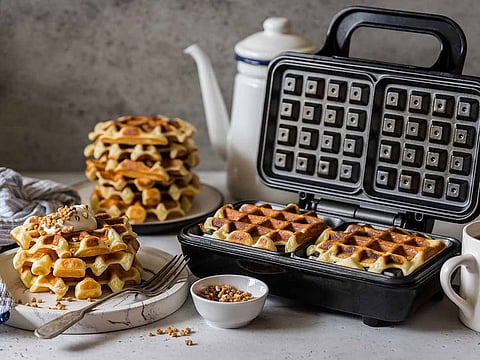 Homemade waffles are a delightful addition to the table, whether you're in the mood for something savoury or sweet.