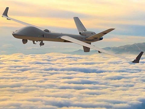 An image of MQ-9B Sky Guardian, the most advanced among the Predator drones built by General Atomics
