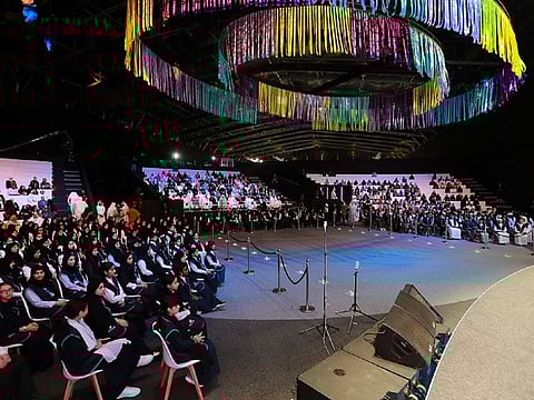 A scene during the opening ceremonies of the 7th National Science, Technology and Innovation (NSTI) Festival. It forms part of UAE Innovation Month, and runs throughout the month of February.
