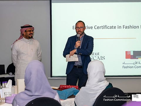 Speakers at a training workshop organised by the Saudi fashion Commission last October.
