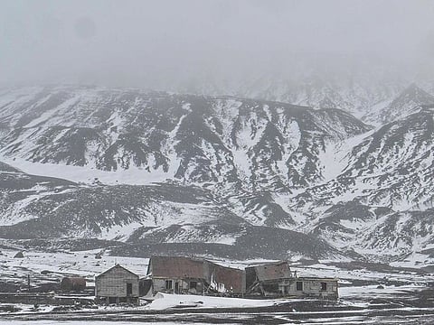 View of the remains of the Hector Whaling Company at Whaler’s Bay in Deception Island, in the western Antarctica peninsula. With a fiery past still smoldering, remote Deception Island gives researchers clues to extraterrestrial life.