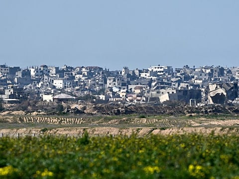 Israeli tanks manoeuvre inside Gaza as buildings lie in ruin on February 4, 2024.