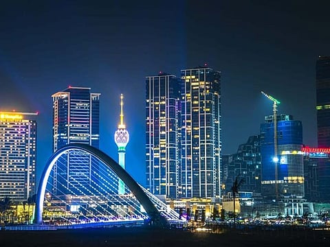A view of the city of Colombo from Port City