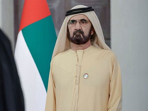 His Highness Sheikh Mohammed bin Rashid Al Maktoum, Vice President and Prime Minister of UAE and Ruler of Dubai.