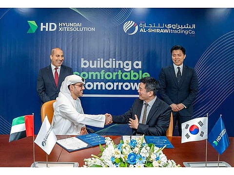 The alliance, formalised through a dignified signing ceremony, embodies a commitment to uniting Al Shirawi’s extensive industry insight with HD Hyundai XiteSolution's innovative excellence.