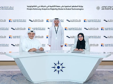 Deal gets signed for Maqta Gateway's stake buy in Dubai Technologies, a provider of specialist software solutions for port management.