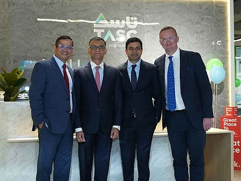 Abbas Ali (CGO - TASC), Mahesh Shahdadpuri (Founder & CEO - TASC), Anil Singh (SVP & Country Head, KSA) Richard Jackson (COO)