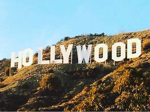 The Hollywood sign in California.