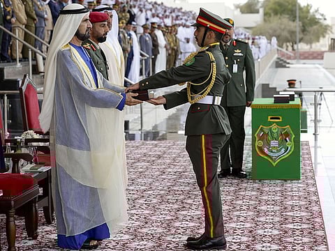 His Highness Sheikh Mohammed bin Rashid Al Maktoum, Vice President and Prime Minister of the UAE and Ruler of Dubai, during the proceedings at the ceremony on Wednesday