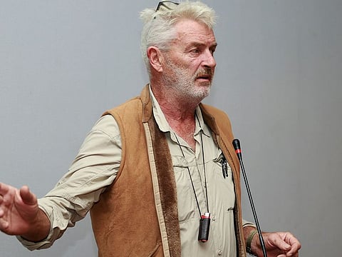 John Spiller briefs marshals on the Gulf News Fun Drive 2024 at a marshals breakfast on February 3, 2024.