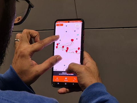 The Gulf News Fun Drive Tracker app connects participants with marshals and control room