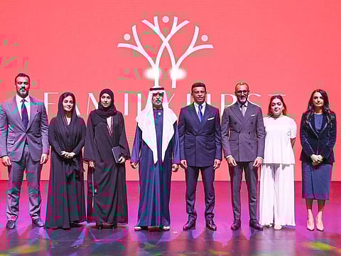 GEMS Education launched the 'Family First' initiative, aligning with UAE leadership's agenda. Sheikh Nahyan bin Mubarak Al Nahyan (3rd from left) inaugurated the movement at GEMS World Academy – Dubai.