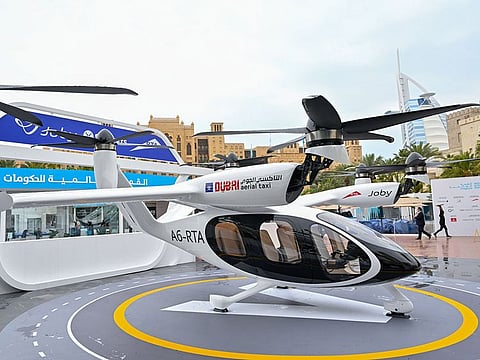 An air taxi at World Governments Summit in Dubai on Sunday