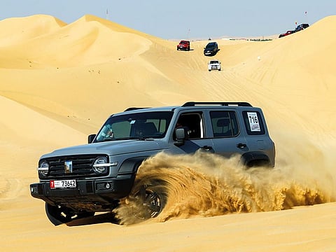 GWM TANK SUVs at the Gulf News Fun Drive in February in Tilal Swaihan