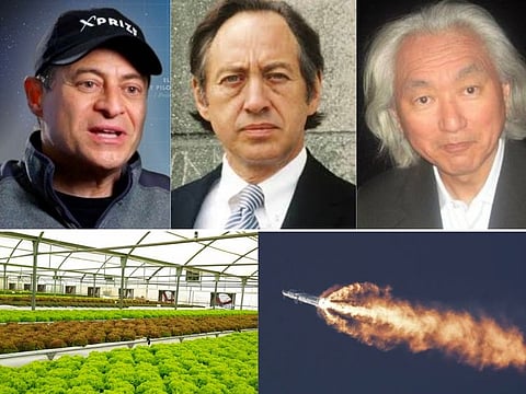 Leading futurists like Peter Diamandis (left), Alvin Toffler (centre) and Michio Kaku (right) cited reasons to be optimistic and prudent, in equal measure, about the future.