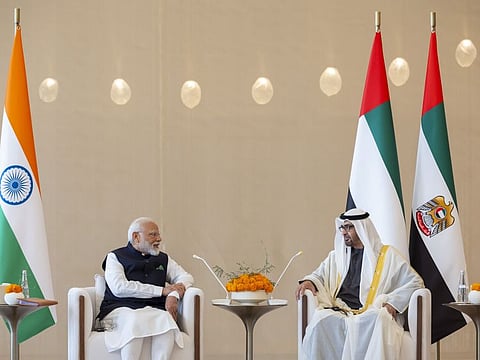 UAE President, Prime Minister of India discuss enhancing strategic, economic partnership between the two countries.