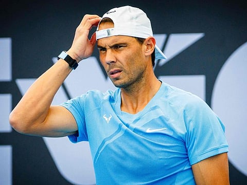 Spain's Rafael Nadal attends a training session ahead of the Brisbane International tennis tournament in Brisbane on December 28.