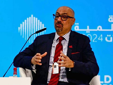 Hatem Dowidar, Group CEO of e& (previously known as Etisalat), speaking at the World Government Summit on Wednesday in Dubai