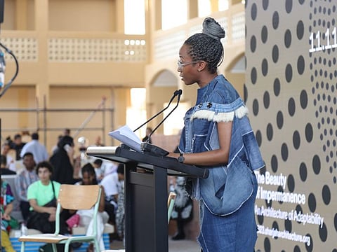 Curator Tosin Oshinowo will talk at the event on 'Material and Land Narratives' at the Sharjah Architecture Triennial on Saturday